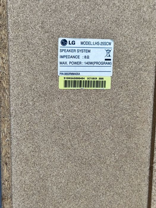 Título do Anúncio:Colunas 5.1 Home Cinema LG LH-T250SC + Subwoofer (Sem Leitor DVD/Comando)