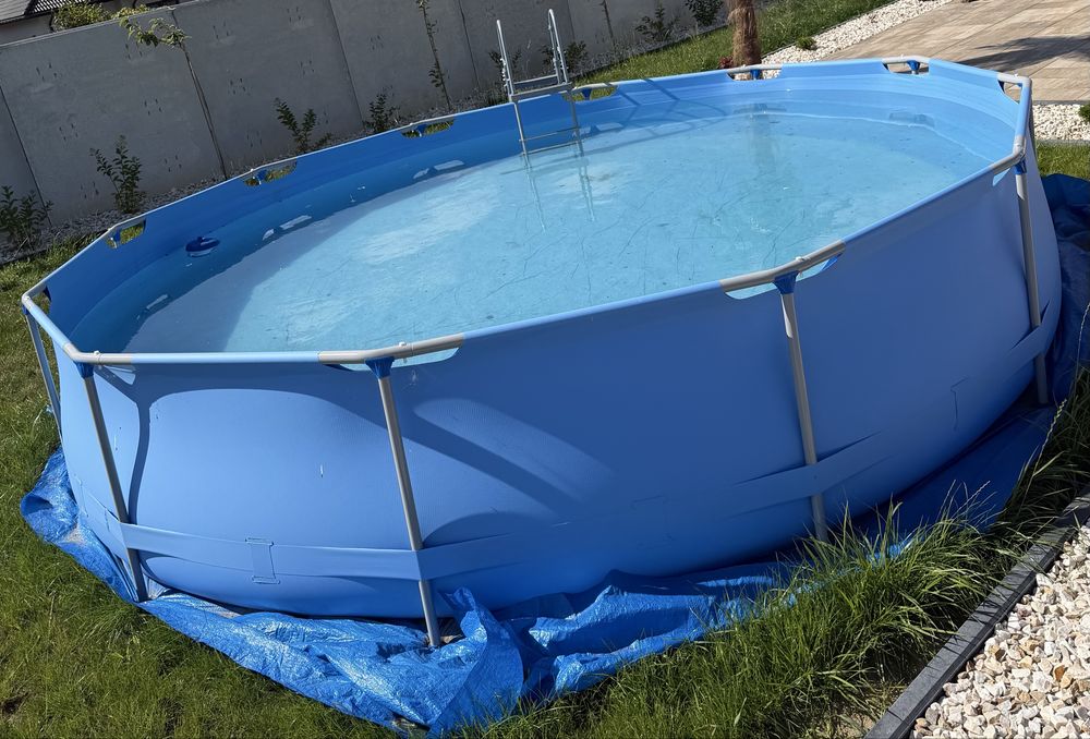 Basen stelażowy używany jak nowy 14 000 litrów! Komplet drabinka pompa plandeki!