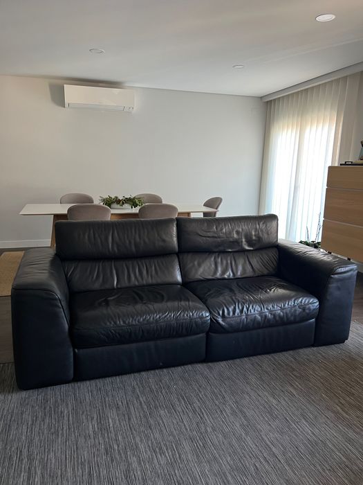 OPORTUNIDADE - Sofá Pele Divani&Divani