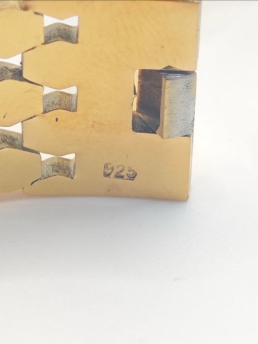 Bracelete  prata e Ouro 24k com 40g