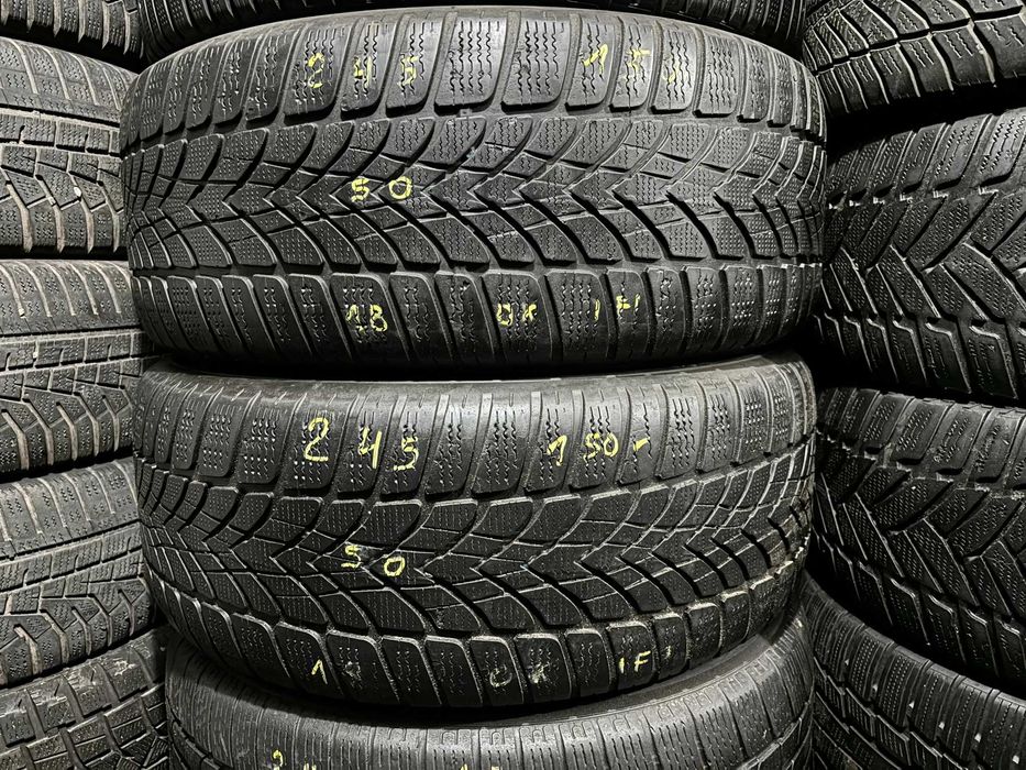 2X Opony Zimowe 245/50R18 DUNLOP SP WINTER SPORT 4D 4.7MM Spr. Całe!