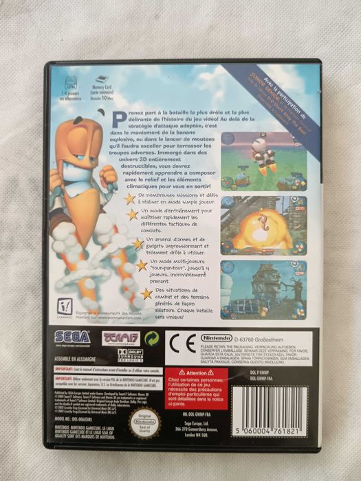 Worms 3D [Nintendo Gamecube, 2003] Complete - Authentic - French