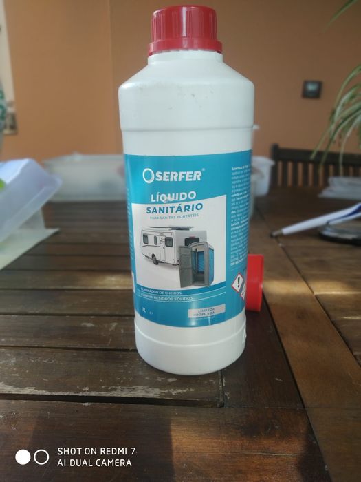 Líquido sanitário para sanita portátil