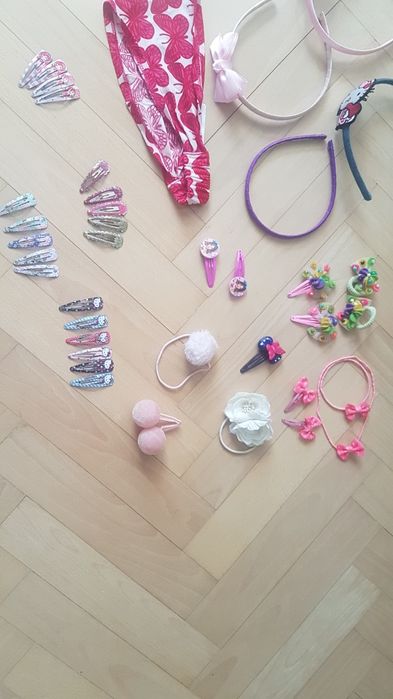 zestaw opaska gumka spinki H&M i inne