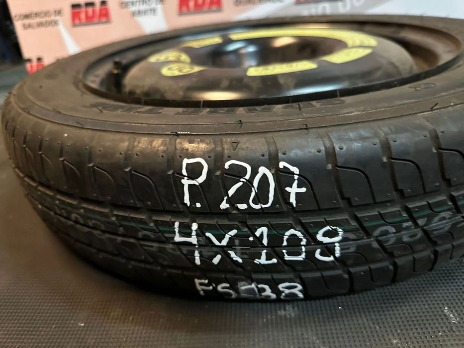 PS38PNEU/RODASUPLENTEPEUGEOT207,125,80,R15FURAÇÃO4X108