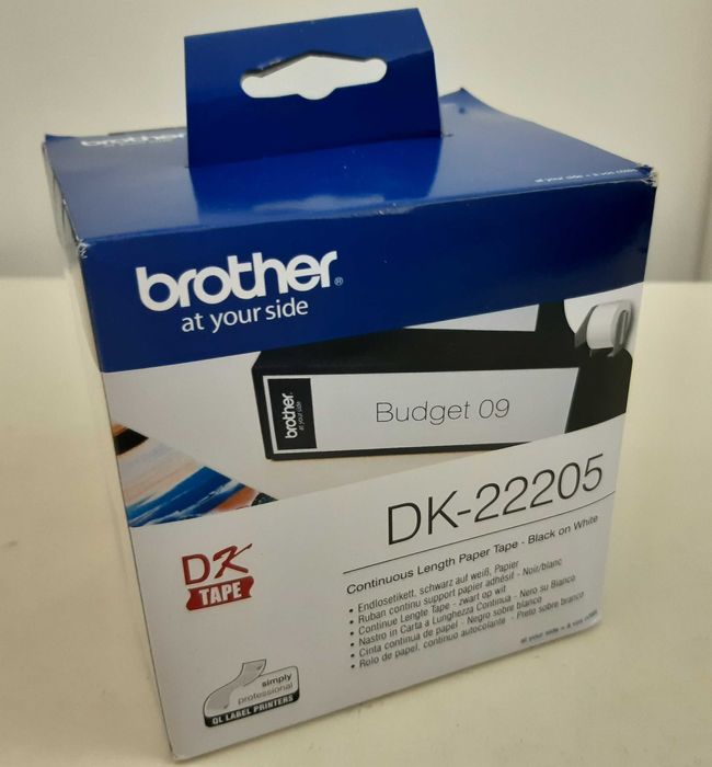 Caixa Fita Contínua Papel Térmico Autocolante Branco BROTHER DK-22205
