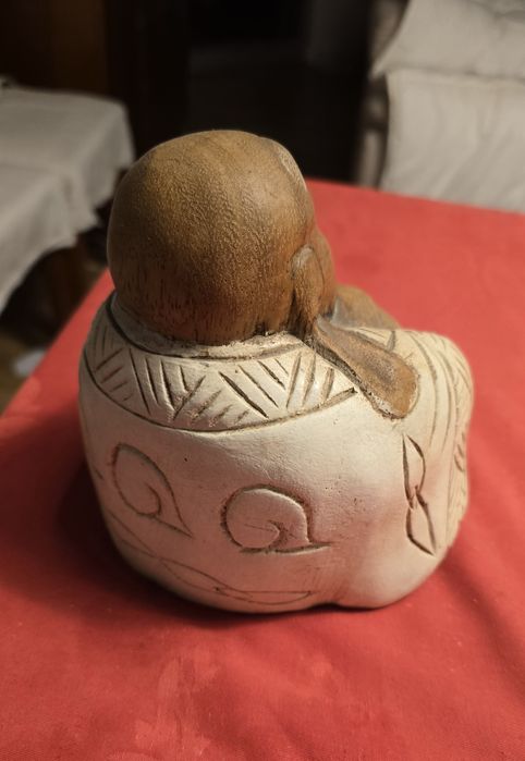 Estatueta "Buda" em madeira