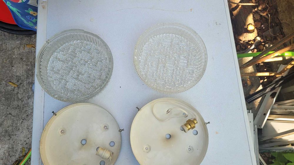 3 Candeeiros Tecto Parede Plafonie Antigos