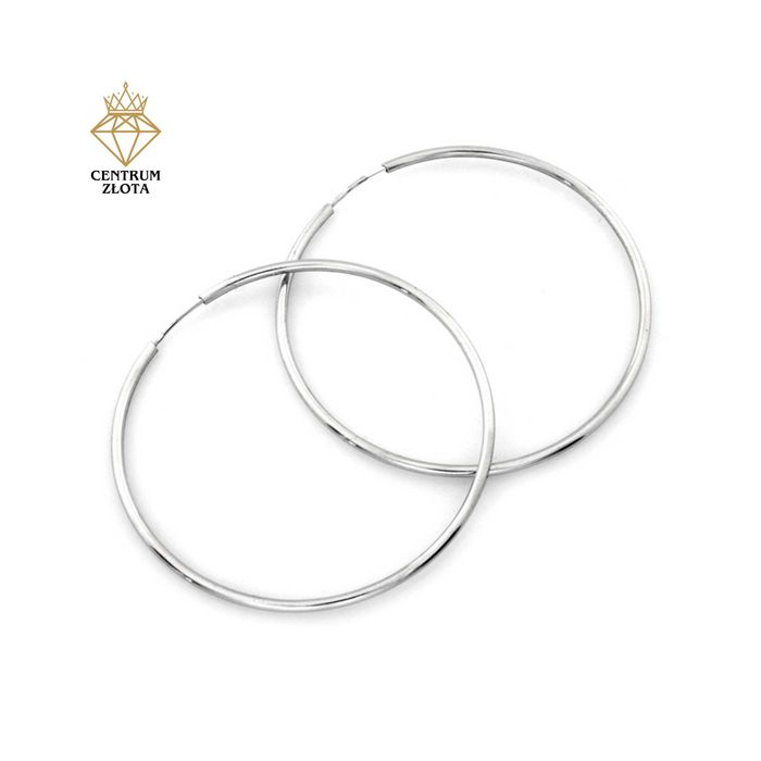 Supermodne SREBRNE kolczyki DUŻE KOŁA średnica 5 cm PRÓBA 925