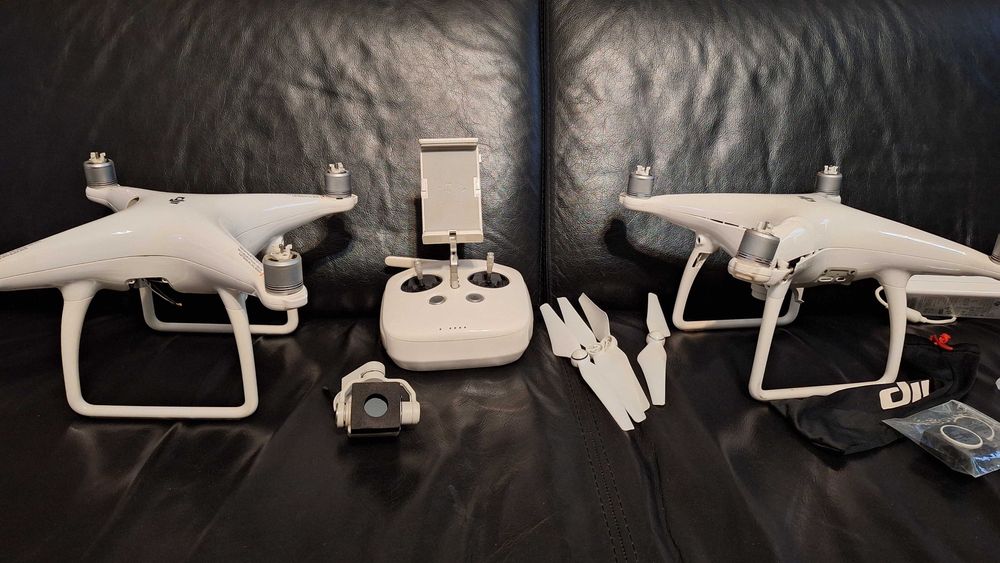 DJI Phantom 4 Kontroler + 2 uszkodzone drony (jedna skorupa ok])