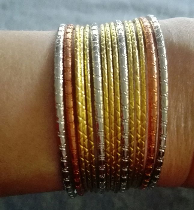 bransoletka złoto,srebro,miedz