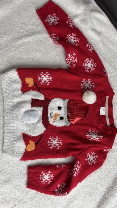 Świąteczny sweter Boże Narodzenie Bałwanek unisex 3/4 years 104.