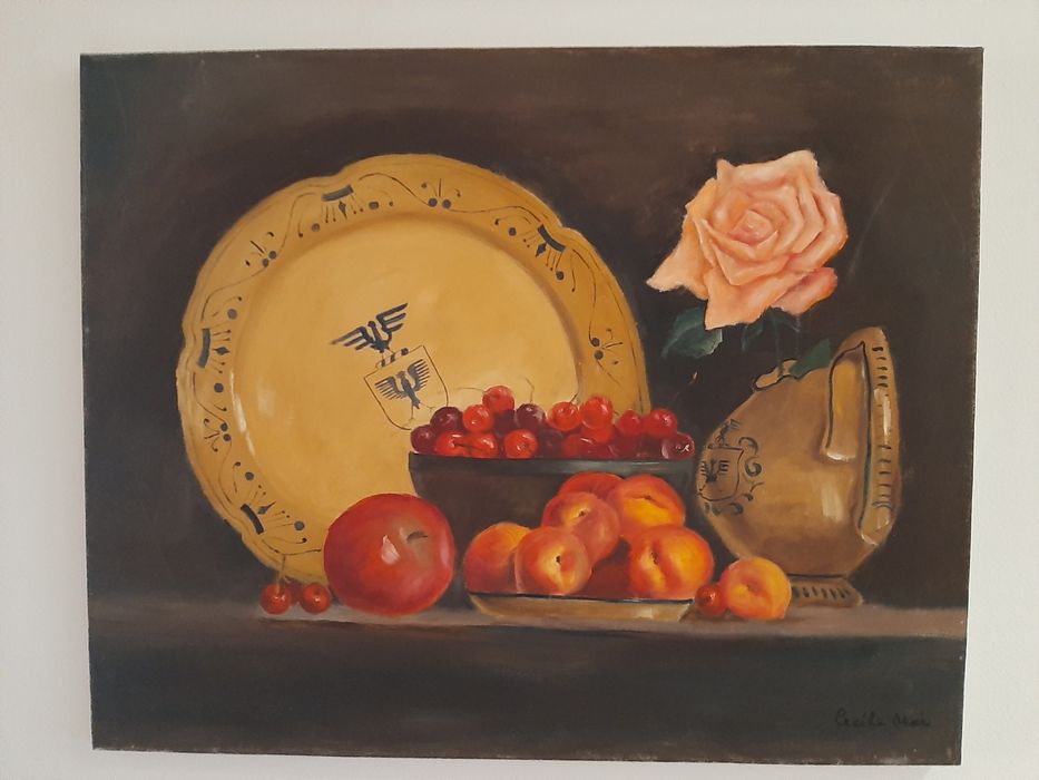 Tela em óleo, dimensões 50x40cm