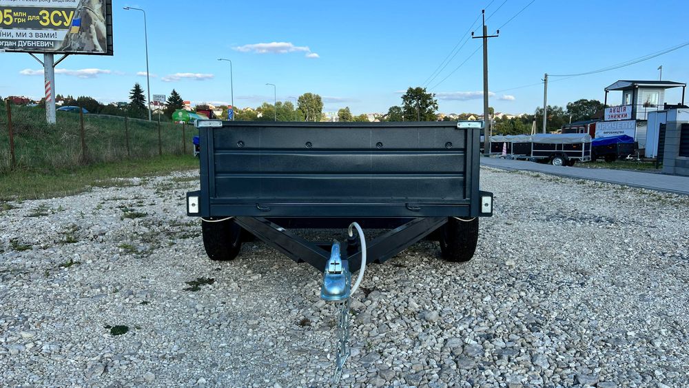 Причіп легковий двохосний (категорія В) 2,5 х 1,25 м борт 40см метал