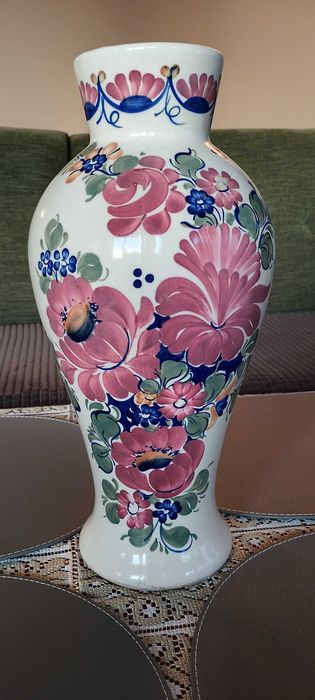 UNIKAT 38 cm! Wazon "Wincent" Włocławek – Fason 629/4 – Design PRL