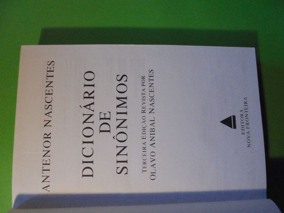 Nascentes ( Antenor);Dicionário de Sinónimos