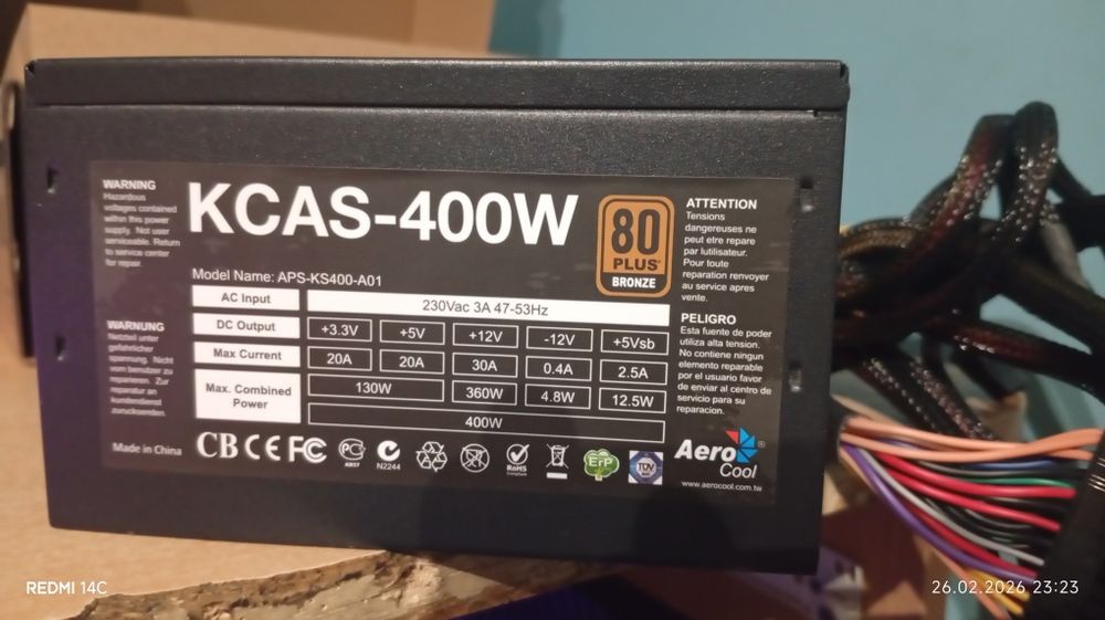 Zasilacz 400w 80+bronze