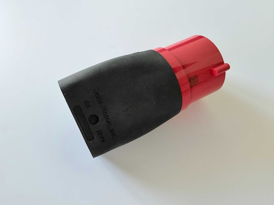 Адаптер, перехідник трьохфазний Tesla 3х16A (червоний) для Mobile Connector gen 1, оригінал