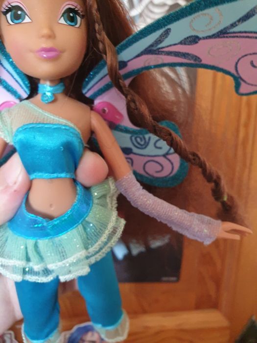 Lalka Winx Aisha Layla Believix Witty Toys Rainbow oryginalna 2009 custom restyle