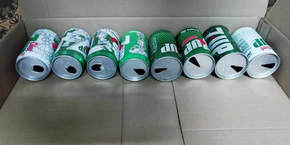 Coleção de Latas antigas 7 Up - Anos 80 e 90-Lote de 15 especiais