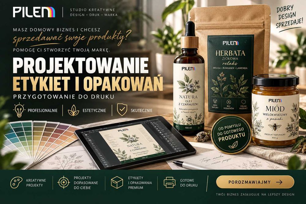 Projektowanie Etykiet i Opakowań – Projekt i Przygotowanie do druku