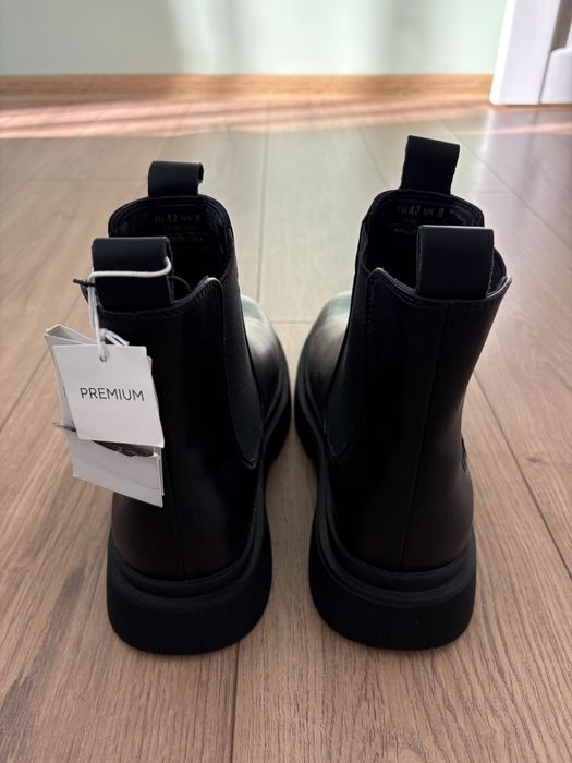 Нові чоловічі шкіряні черевики челсі Reserved Premium (42 розмір)