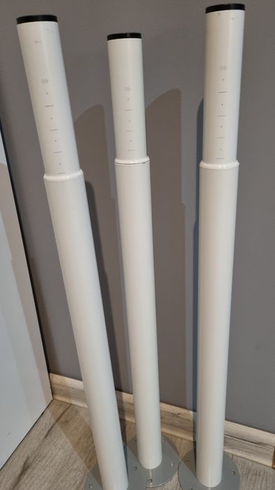 Nogi białe metalowe regulowane olvo 3 szt ikea