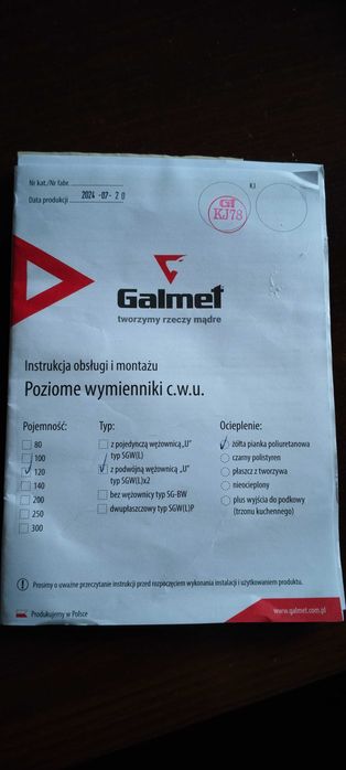 Bojler 120 l z podwójną wężownicą