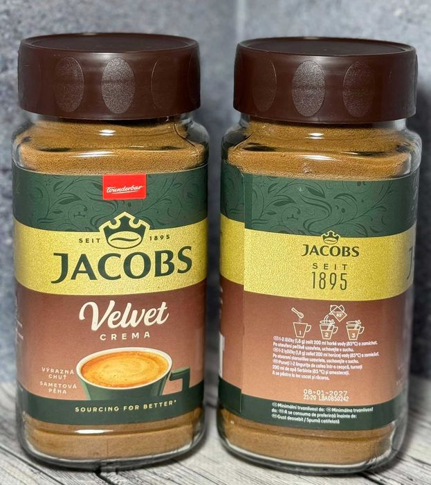 Кава розчинна Jacobs Velvet Crema 200г.Якобс