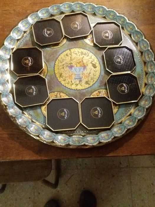 9 bases de copos"Offley" bolsa artesanal  de viagem/Hawai