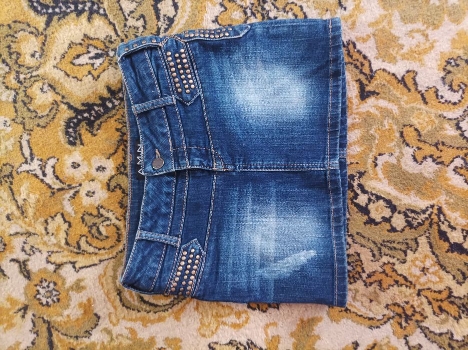 Джинсова жіноча юбка