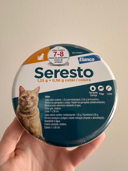 Coleira Seresto para Gato — Nova e Selada