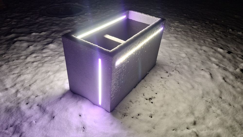 Termo donice ogrodowe tarasowe oświetlenie LED Donica-Termo Doniczka