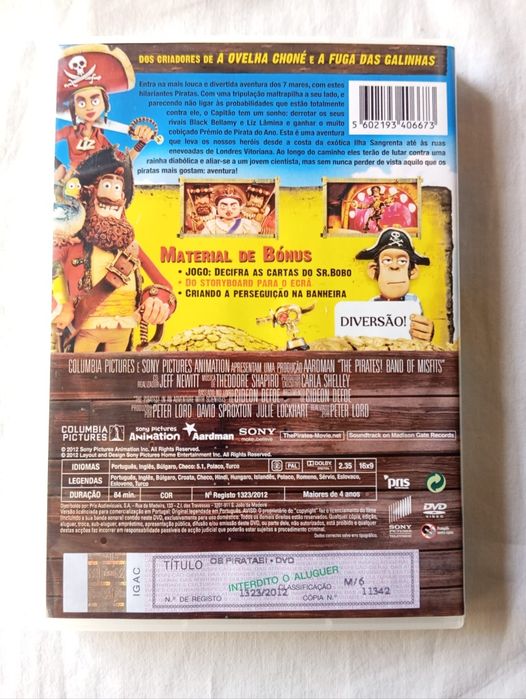 DVD Os Piratas Uma Louca Aventura