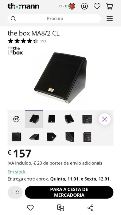 Coluna ativa 70 Watts R.M.S. e Adam hall pro signal/cable