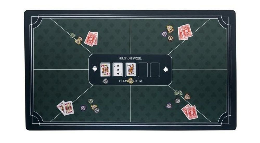 Mata pokerowa zielona 138x79cm Quint pudełko,80x800 mm