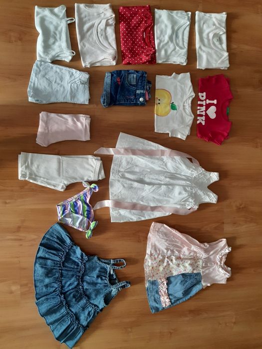 Roupa de bebé menina de 9 a 12 meses (15 peças)