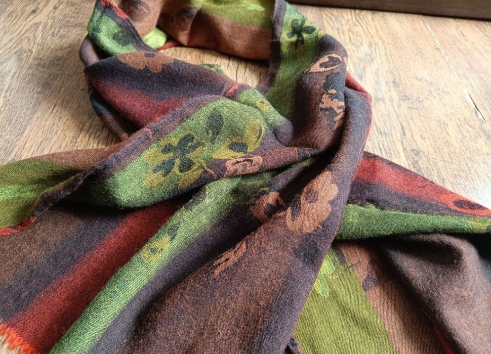 Szal 100% wool wełna Francuski szalik