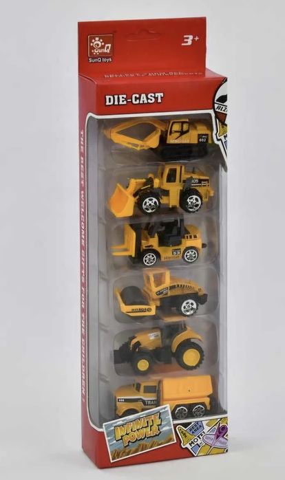 Zestaw pojazdów budowlanych