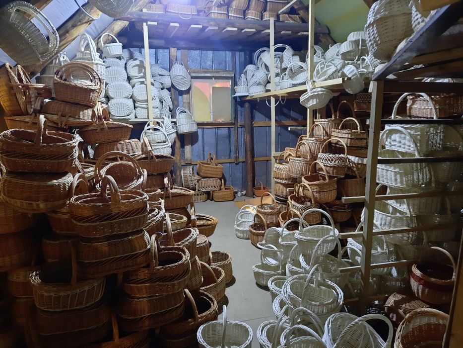 Пасхальні кошики з відбіленоі лози тільки опт.