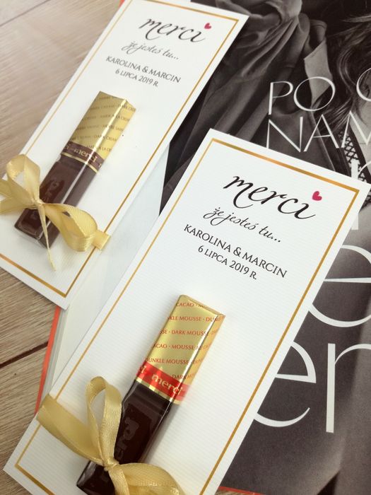 Podziękowanie dla gości weselnych - słodki upominek