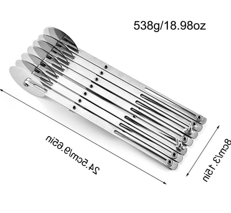 Kavolet Nóż do pizzy ciast ze stali nierdzewnej, 7-kołowy wielofunkcyj