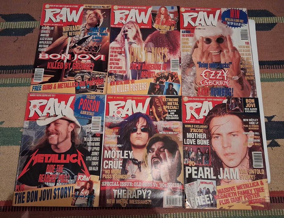 Revistas Raw/Terrorizer anos 90