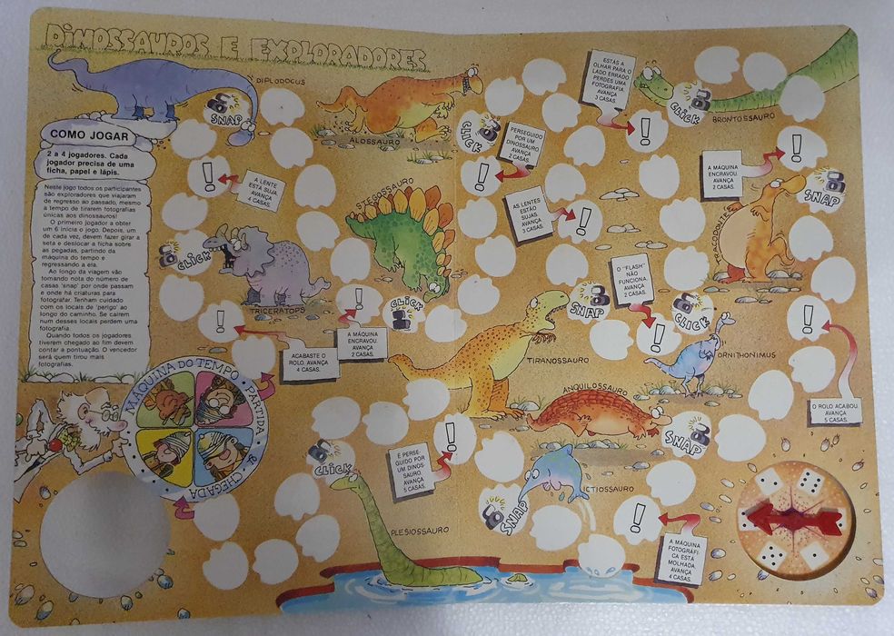 Jogos com Dinossauros, Livro com 7 Jogos - vintage - Impala - 1992