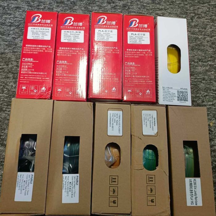 10x Filament do drukarki 3D 1kg – zestaw