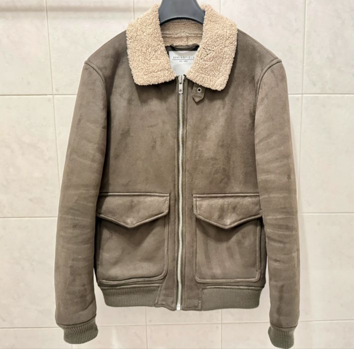 Blusão efeito camurça