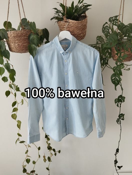 Niebieska, błękitna, jeansowa koszula, bawełniana r.XS Jack Wills