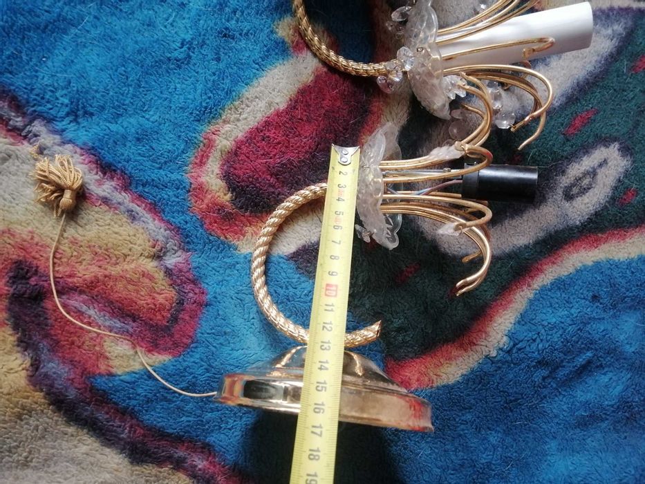 kinkiety szklano metalowe