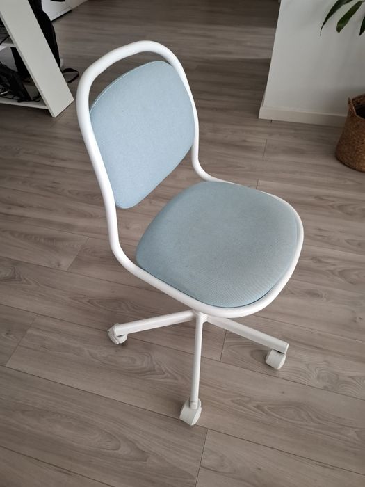 Cadeira para secretária criança branco/azul claro