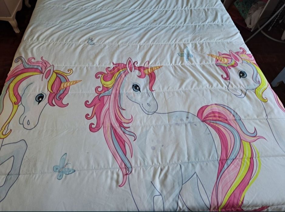 Edredão cama solteiro/corpo e meio